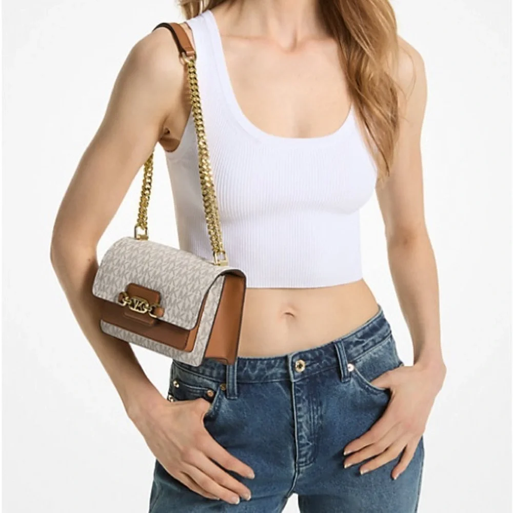 NWOT Michael Kors Heather Extra-Small Leather Crossbody bag